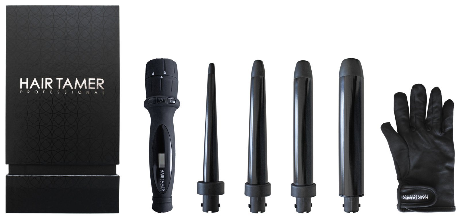 Hair Tamer 4-in-1 Clipless Curling Iron Set