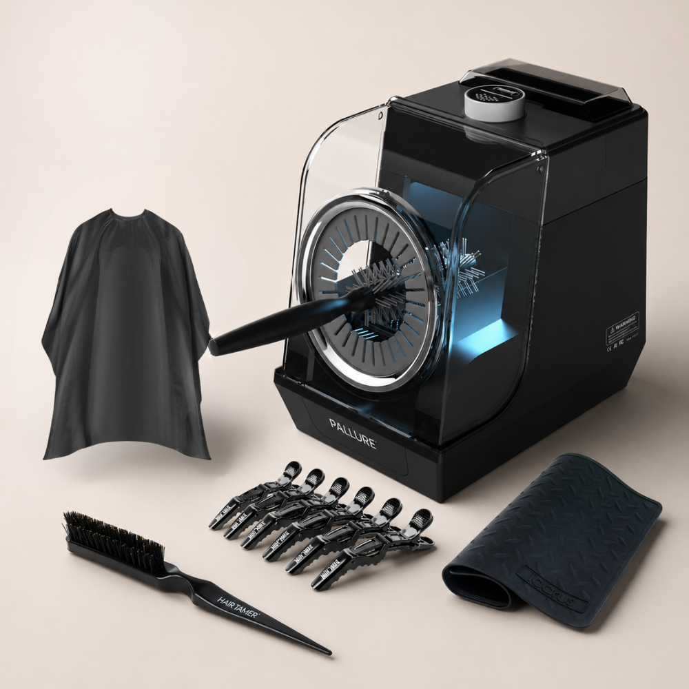 [OPEN BOX UNUSED] Pallure Automatic Hair Brush Cleaner and Sanitizer And Accessories