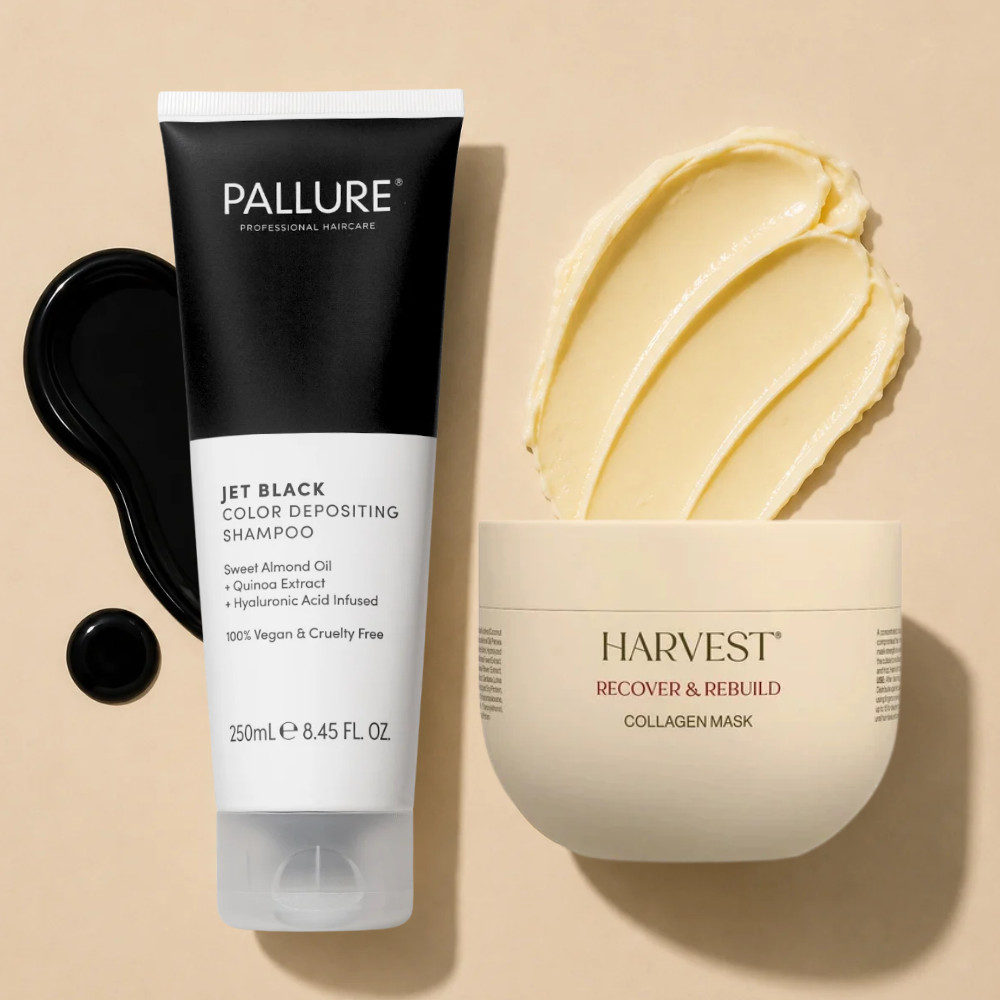 Pallure x Harvest: Jet Black Color And Repair Duo