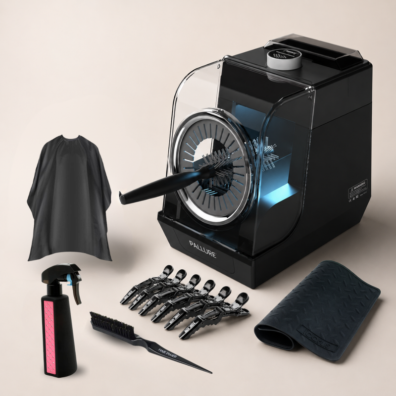 [OPEN BOX UNUSED] Pallure Automatic Hair Brush Cleaner and Sanitizer And Accessories