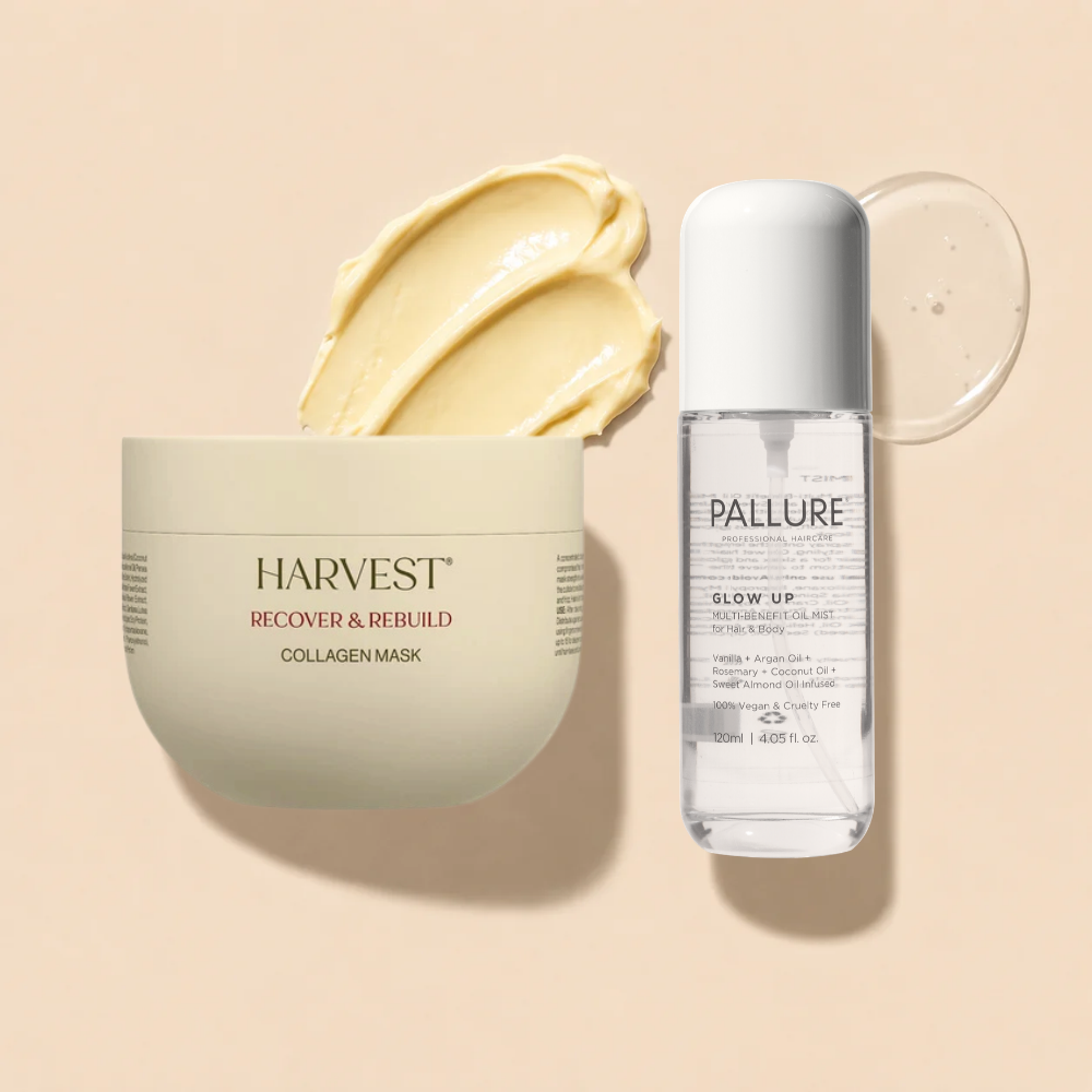 Recover And Glow Duo - Harvest Collagen Mask And Pallure Glow Up Oil Mist